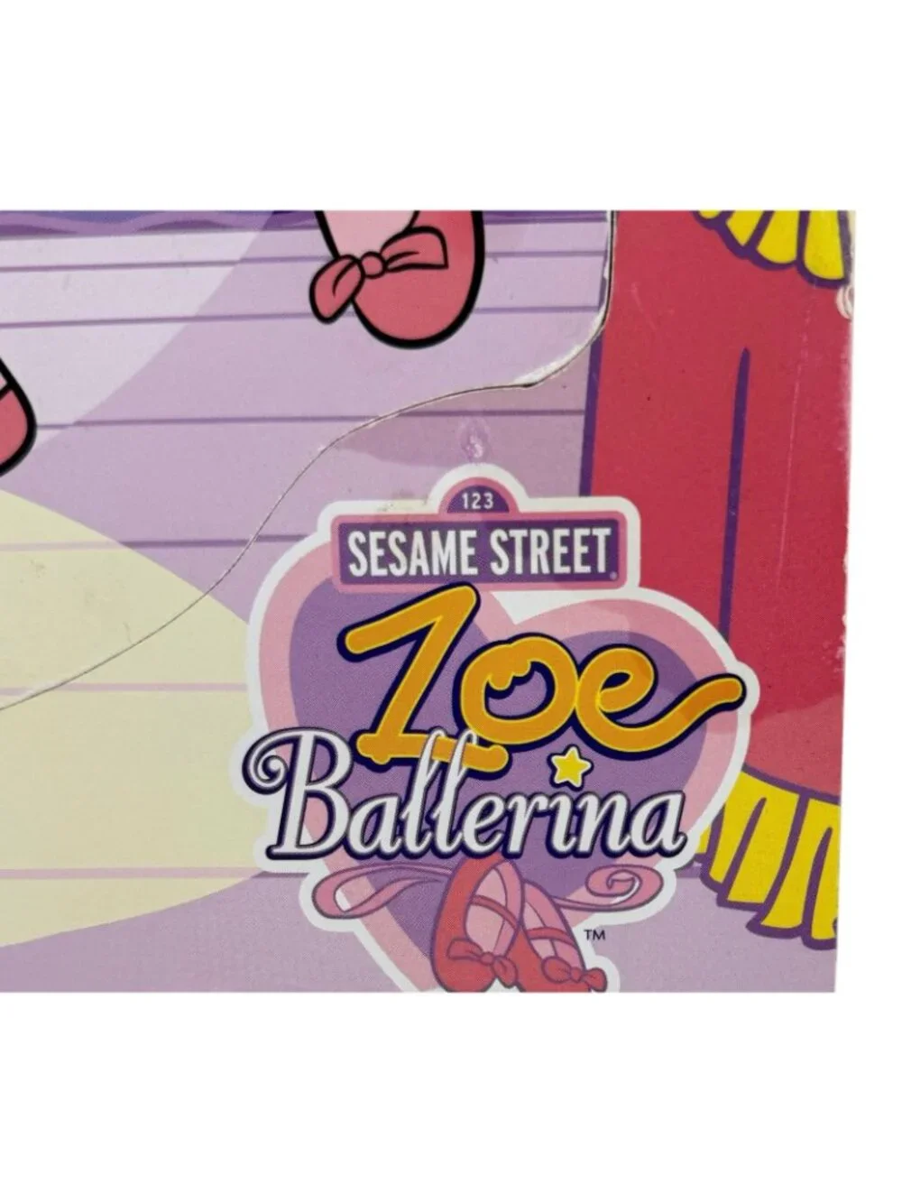 Sesame Street Zoe Ballerina & Elmo Wooden Tray Puzzle 8 Pieces 2003 MB Vintage